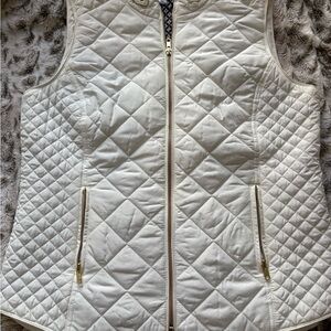 Crown & Ivy Quilted Cream Vest